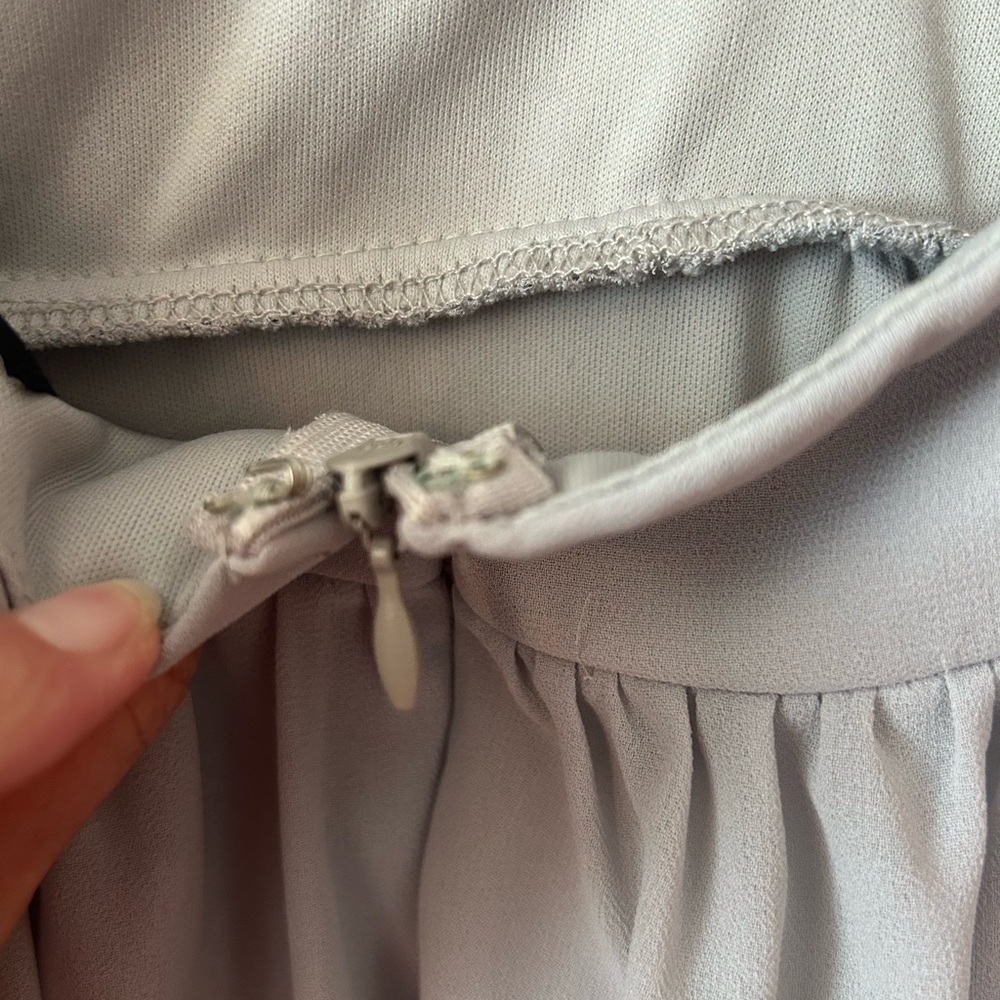 Lulu's Gray Halter Backless Gown - image 3